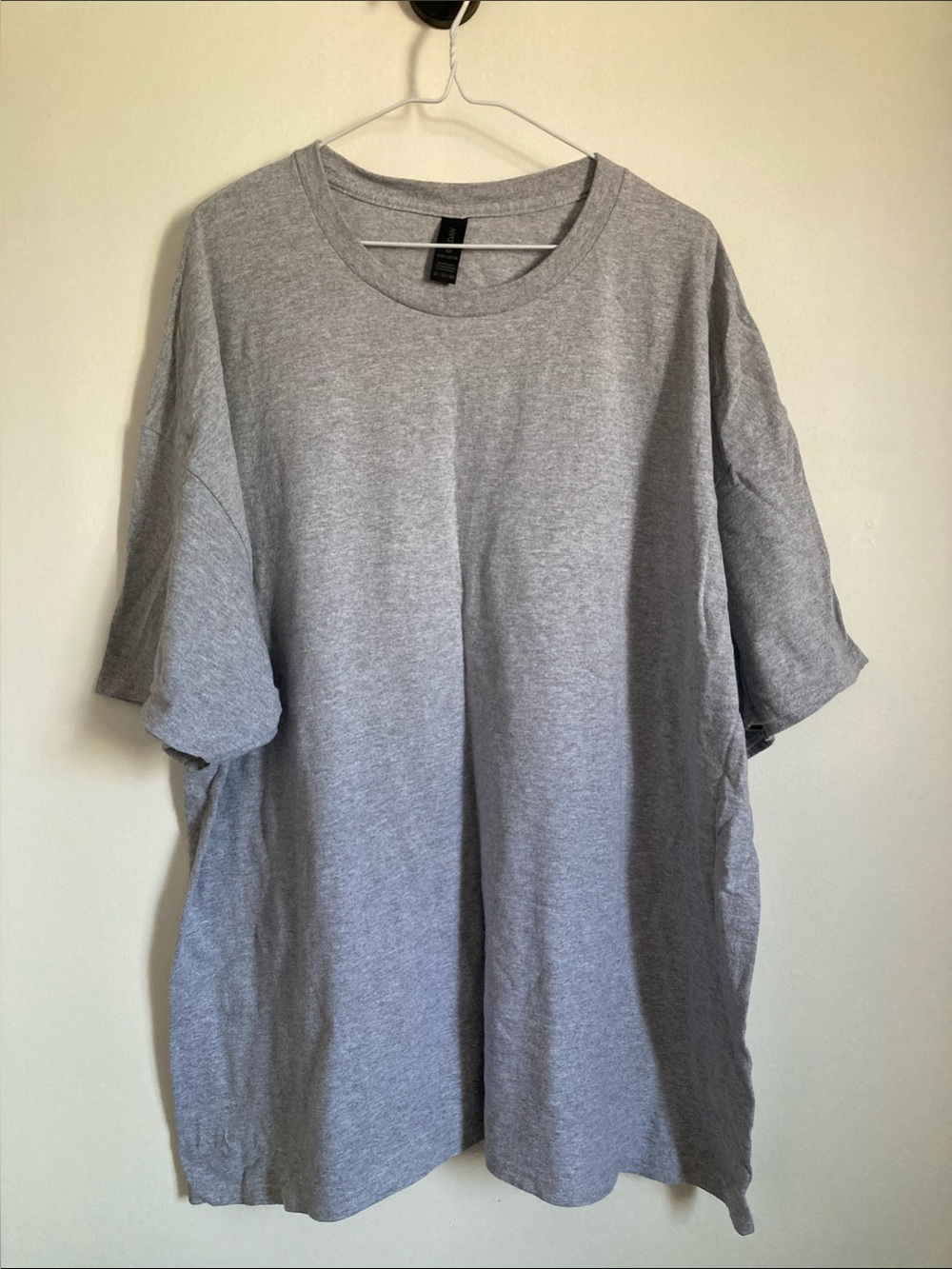 3XL 100% Cotton Short Sleeve Crewneck T-Shirt - Heather Gray